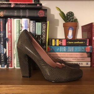 United Nude Geometric Print Heels